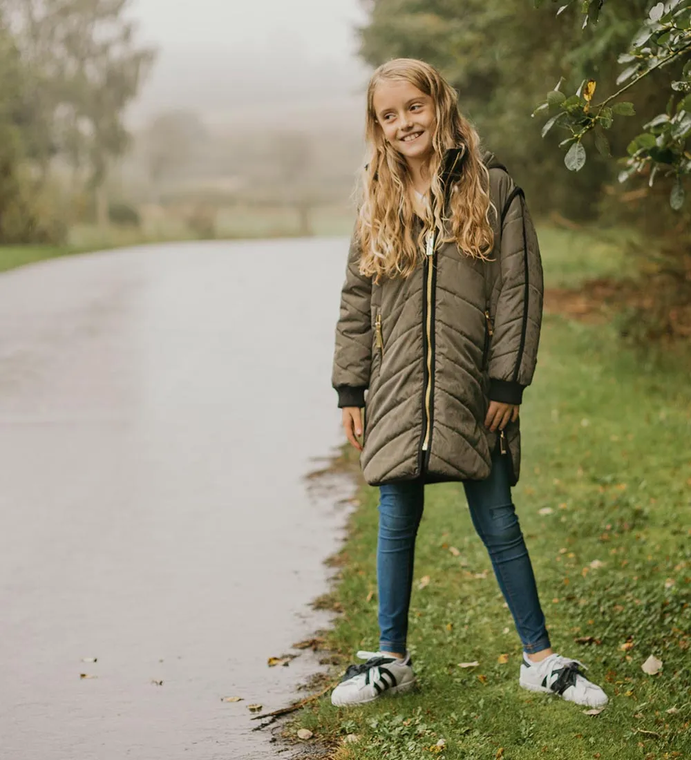 TICKET TO HEAVEN GEVOERDE JAS  JULIE  DUSTY OLIVE